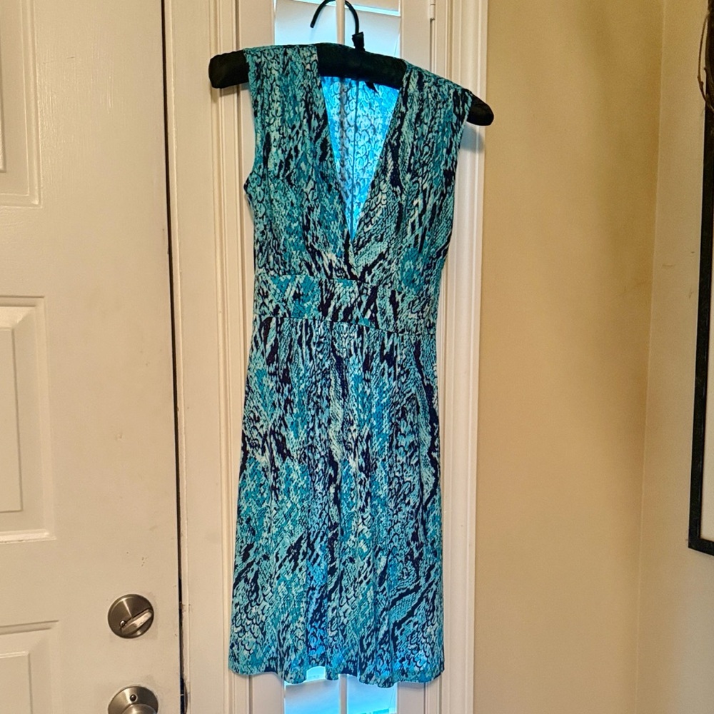 Veronica M Blue Patterned Women's Dress